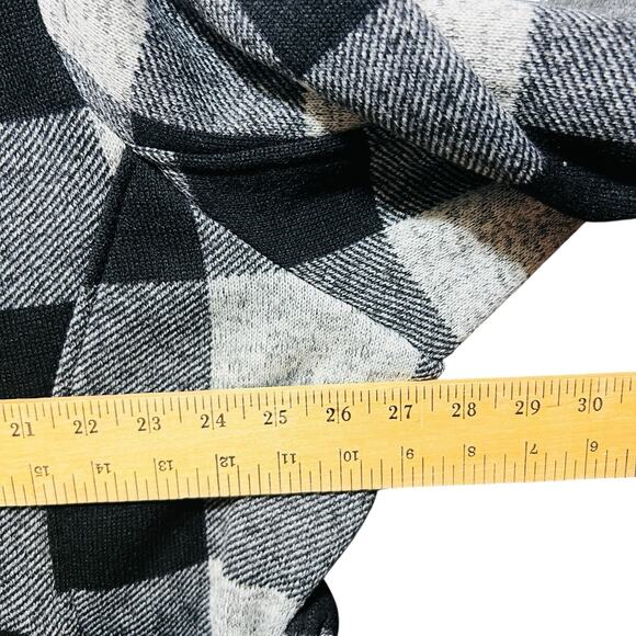 STEVE MADDEN Women Trench Coat Sz 3XL Buffalo Check Plaid Tie Waist Cozy Classic - Picture 11 of 12